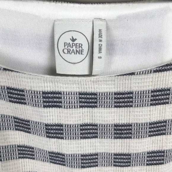 Paper Crane Dress Spaghetti Straps Off White Blue - Picture 3 of 4